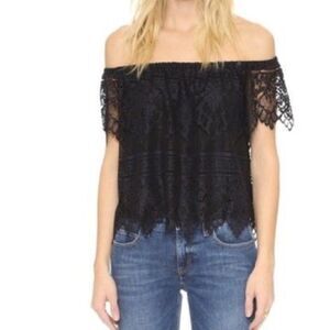 Cupcakes and Cashmere Sunset Off the Shoulder Top